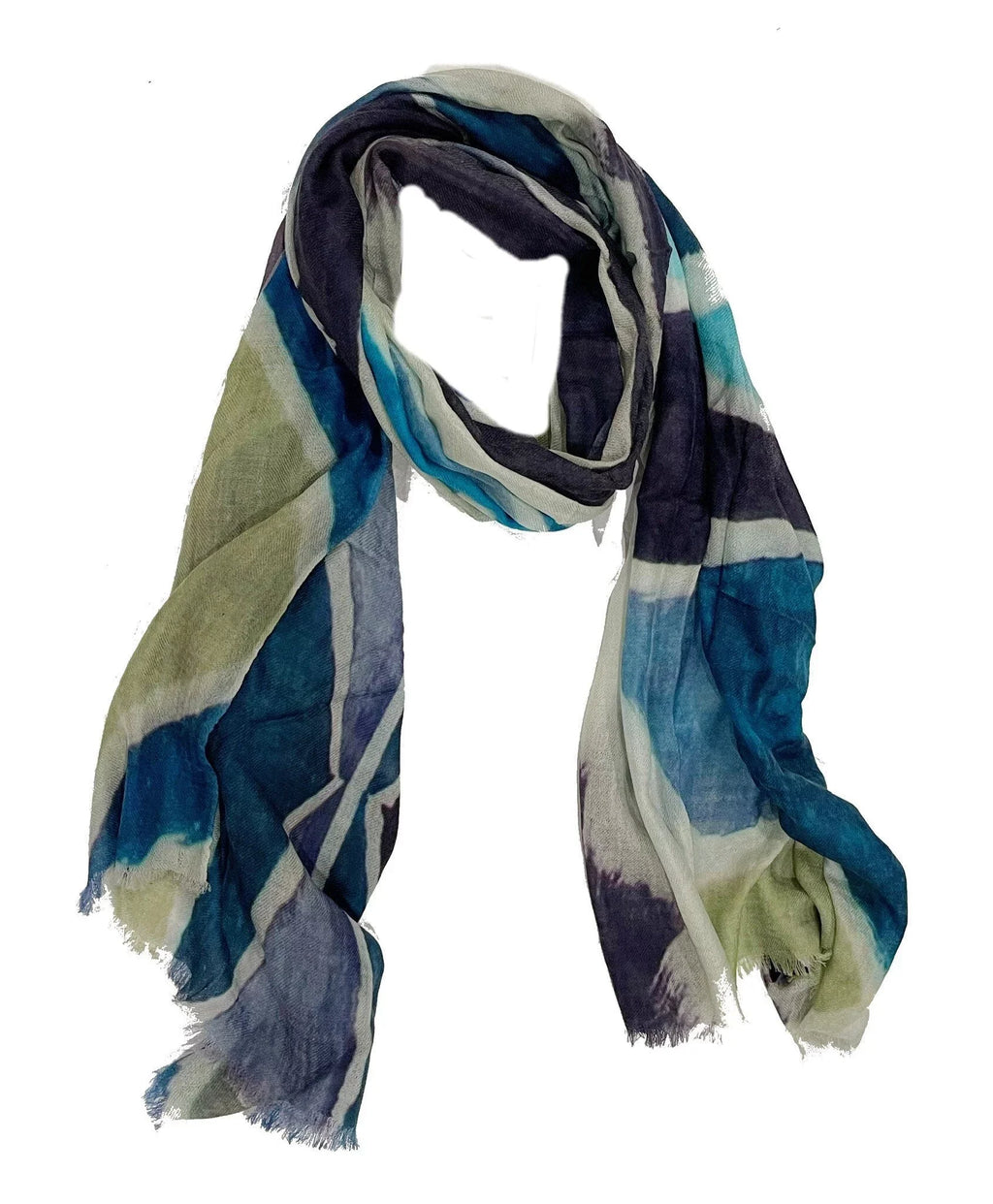 Mama Blue - Cashmere/Wool Blend Scarf for Adult Women by James Paul Cheung