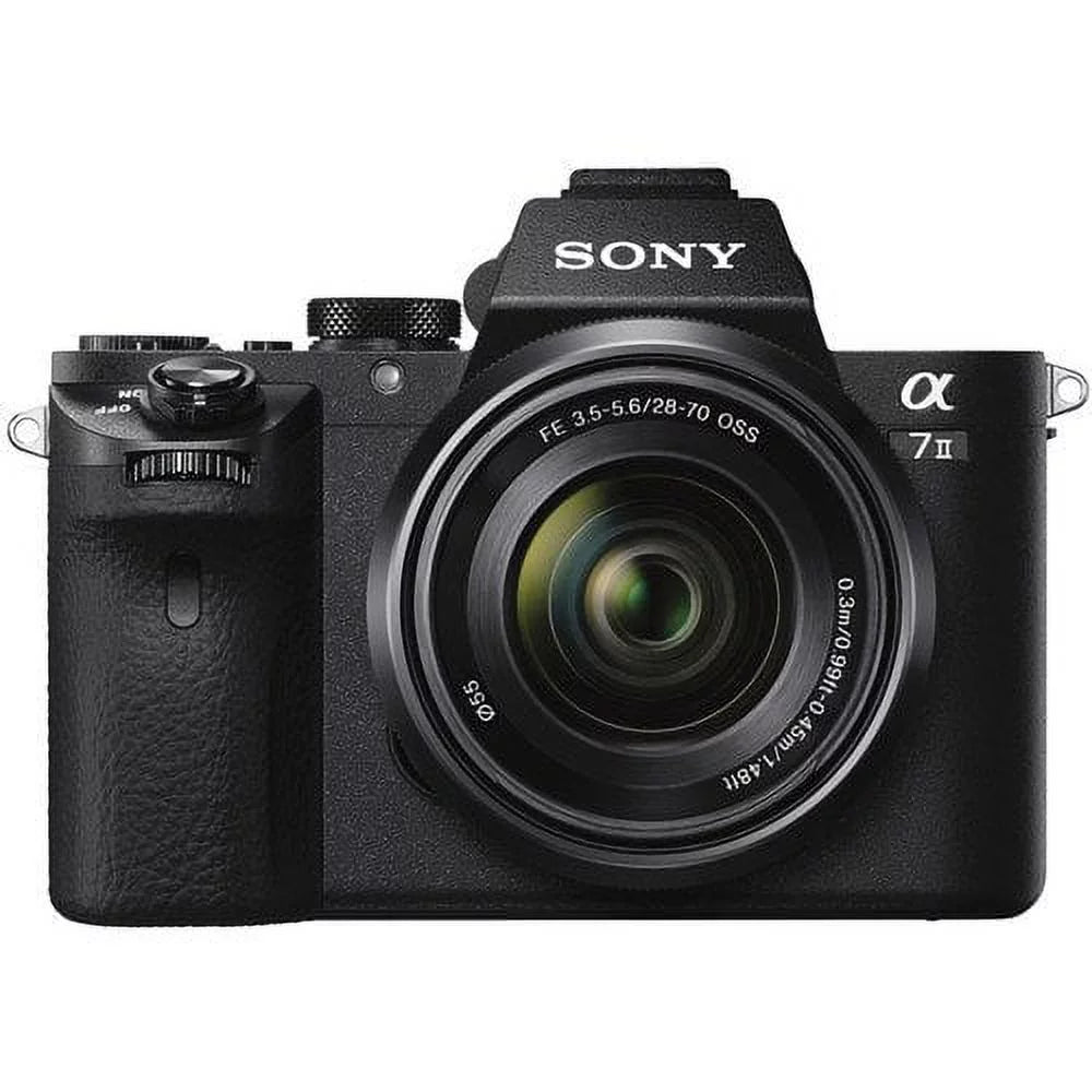 Sony Alpha a7  Mirrorless Camera with  28-70mm f/3.5-5.6  Lens ILCE7M2K/B With Bag, Additional Battery, Rode Mic,  Light, 64GB Memory Card, Sling Soft Bag, , Plus Essential Accessories