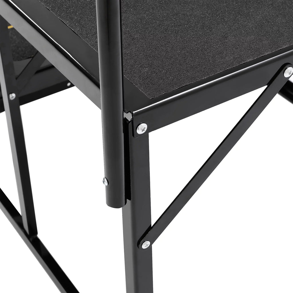 Universal 3 Steps Stairs Steel for  Travel Trailer Camper Trailer W/ Side Load Hand-railing Armrest Hand Rail
