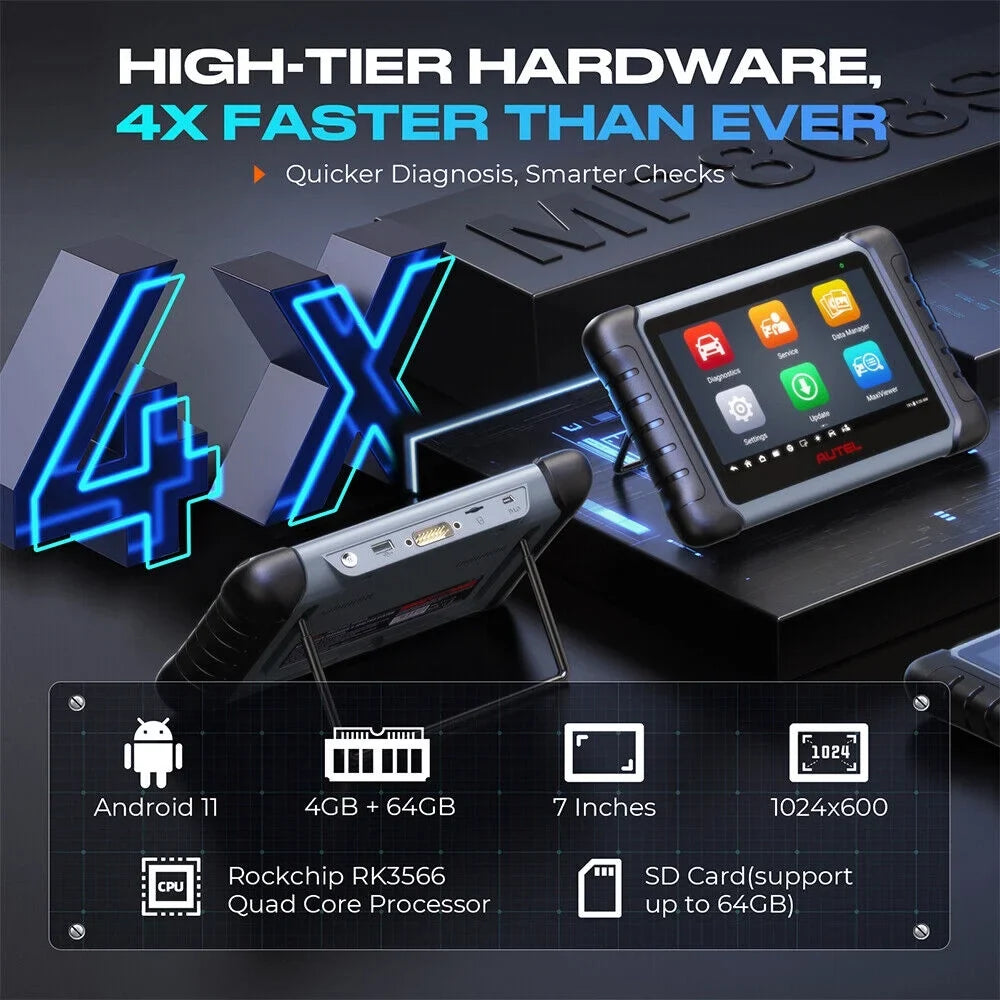 Autel MaxiPRO MP808S Car Diagnostic Scan Tool All System Diagnostics  Coding, Active Test, 30+ Service, 2 Year Free Update
