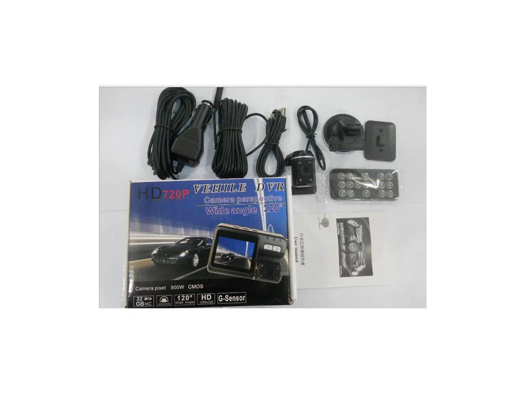 Full Chi I1000 separated 1080P twin lens driving recorder night vision with automobile black boxFull  1080P I1000 2" Screen Car  Recorder Camera +  Remote Controller