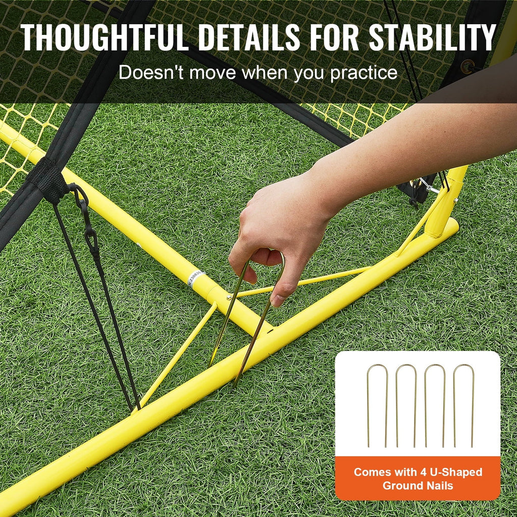 71"x40" Soccer Trainer 2--1 Portable Soccer Rebounder Net Portable Bag
