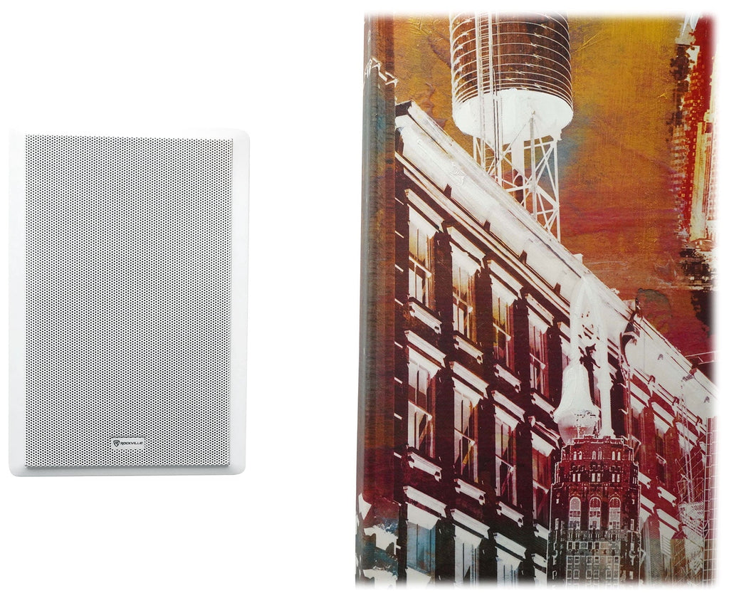 6-Zone Amplifier+4  Pendant+8 Slim White Wall Speakers 4 Restaurant/Bar/Cafe