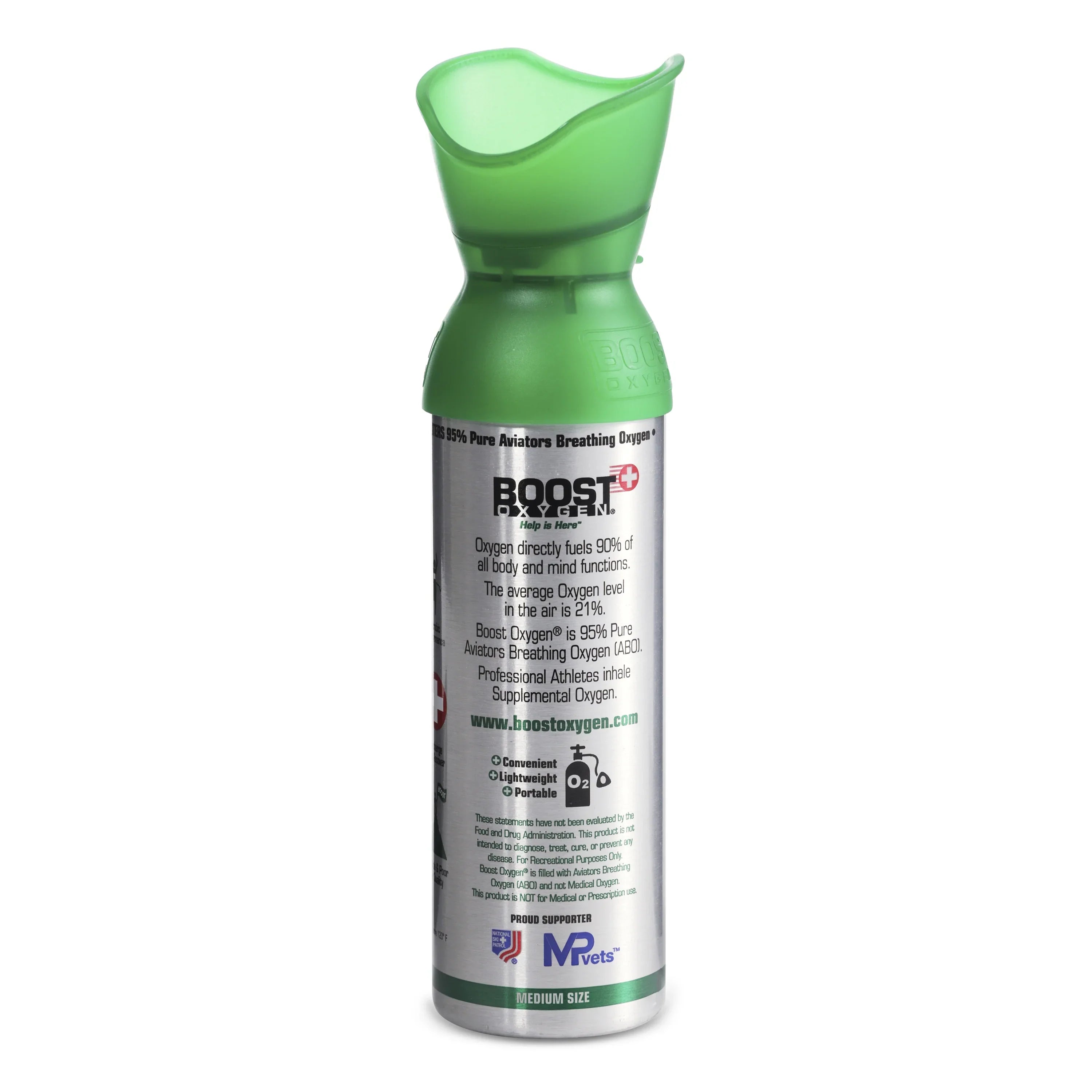 Boost Oxygen Natural 5 Liter Pure Oxygen Canister, Flavorless (9 Pack)