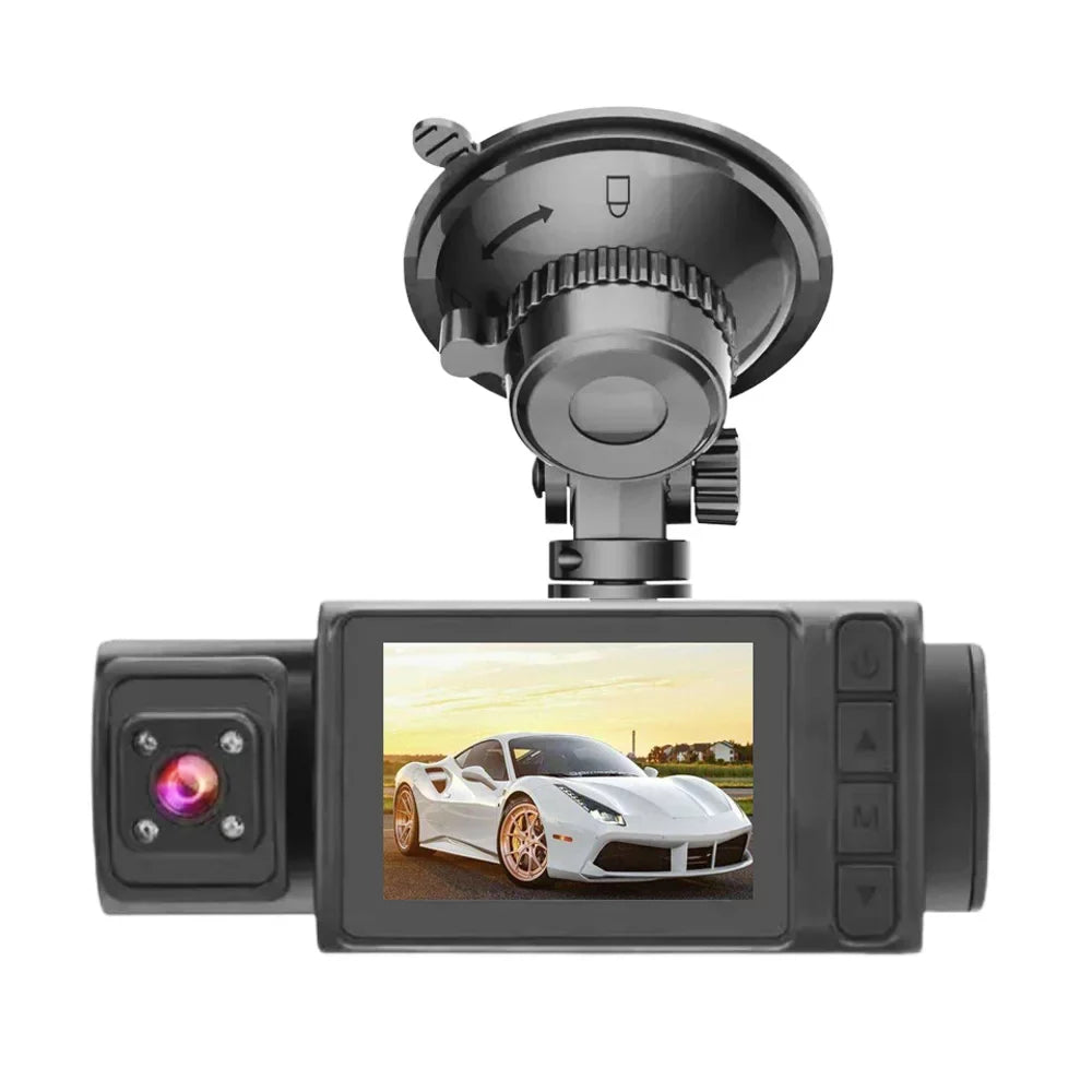 ammoon 3 Camera Dash Cam, Clear Car Rearview Mirror, Car Video Recording Camcorder, Auto Safety Driving Recorder