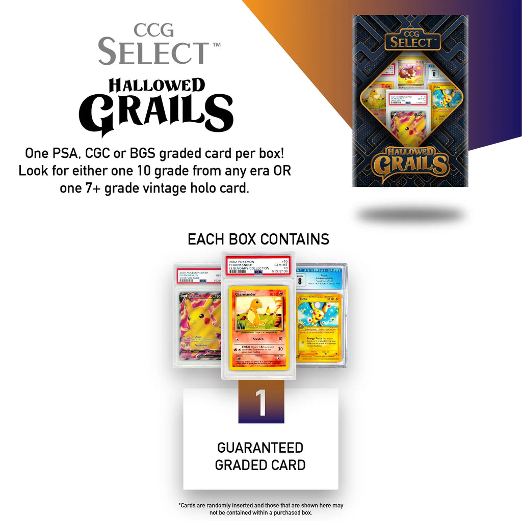 Select | Hallowed Grails | 1x Guaranteed Graded Card | 7+ Vintage Holo or 10 Grade | , ,