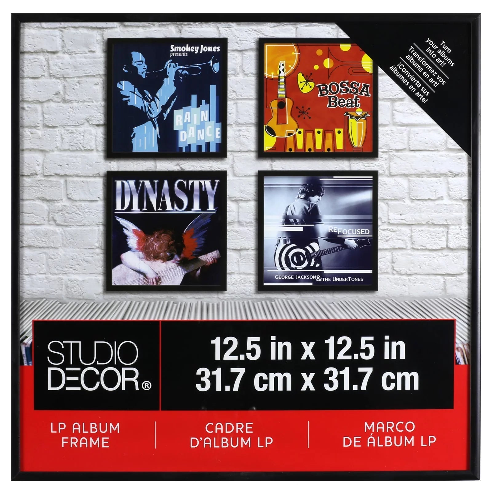 Black  Album Frame by Studio Décor - Vinyl Picture Display Frame Includes Hanging Hardware - Bulk 12 Pack