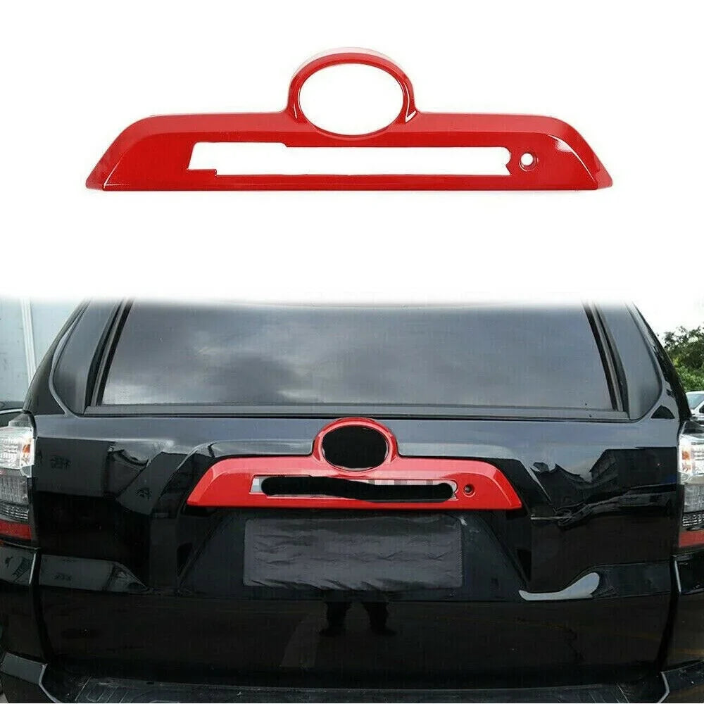 Teledu Red Rear Trunk Tailgate Handle Frame Decor Cover Trim Bezels 4Runner