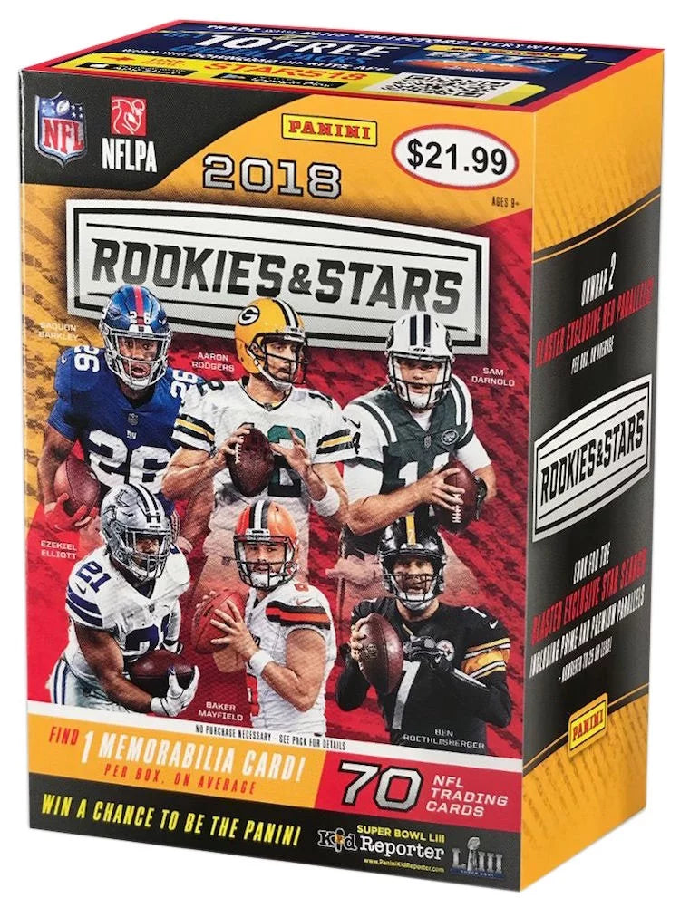 Panini 2018 Rookies & Stars Football Trading Card  Box (7 Packs)
