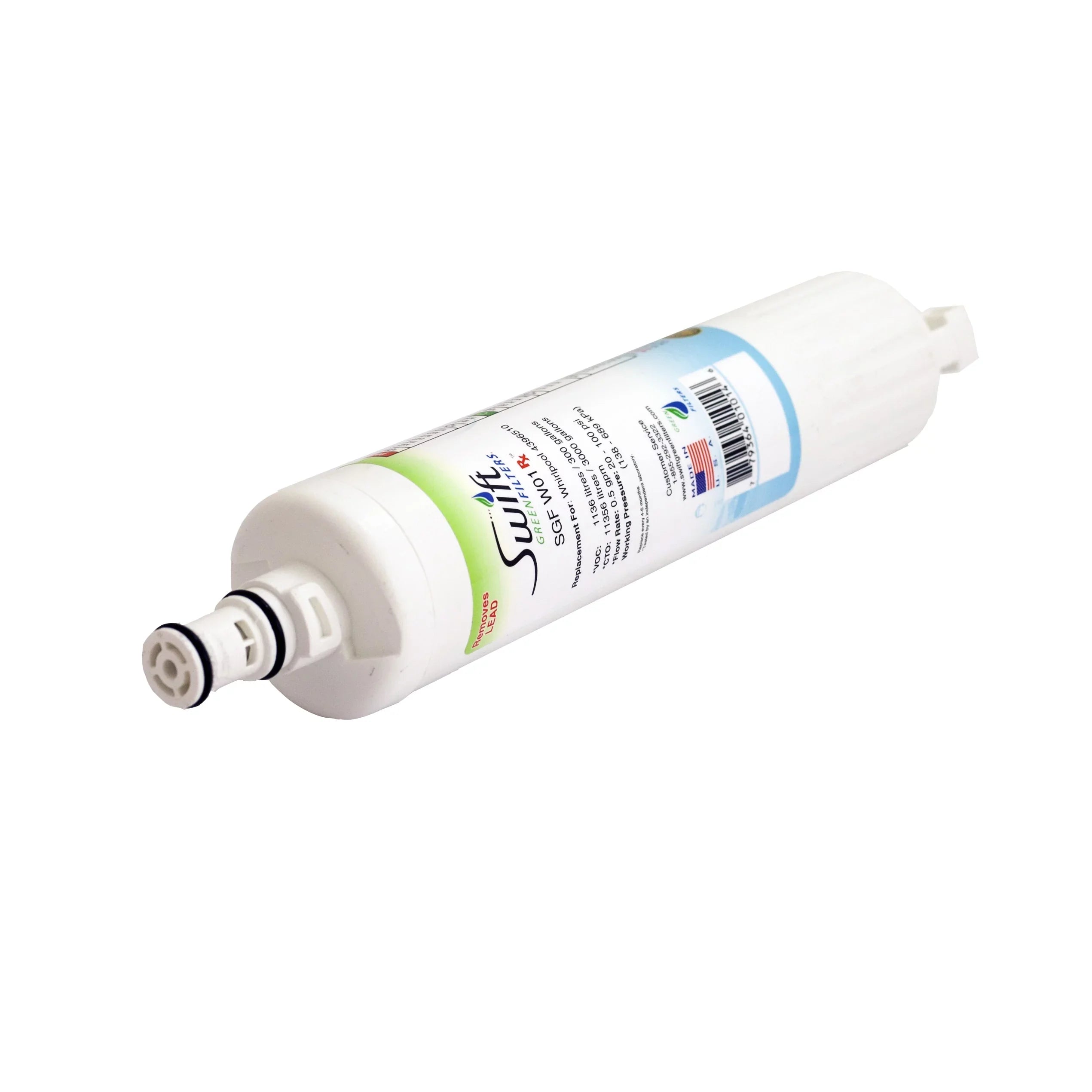 Swift Green Filters -W01  Replacement Whirlpool 4396508 EDR5RXD1 Refrigerator Water Filter (3 Pack)