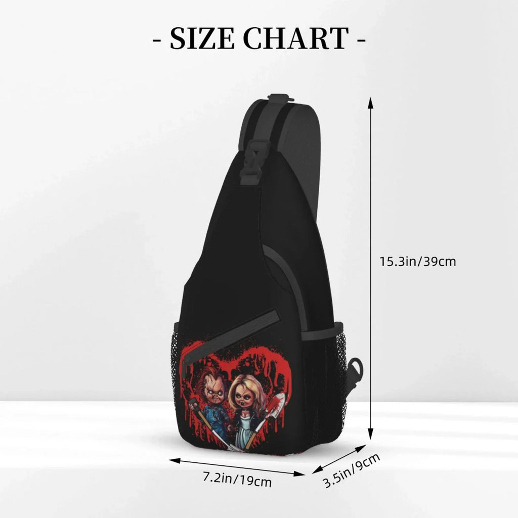 Bride Of Chucky Play Chest Bags Crossbody Sling Backpack Unisex Travel Hiking Daypack Shoulder Bag Gifts For Women Men