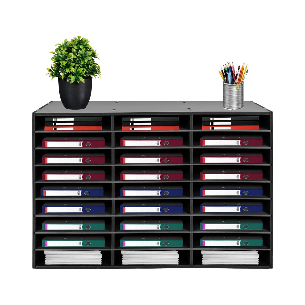 27 Slots File Sorter Literature Organizer Mail Paper Storage Holder Open Design