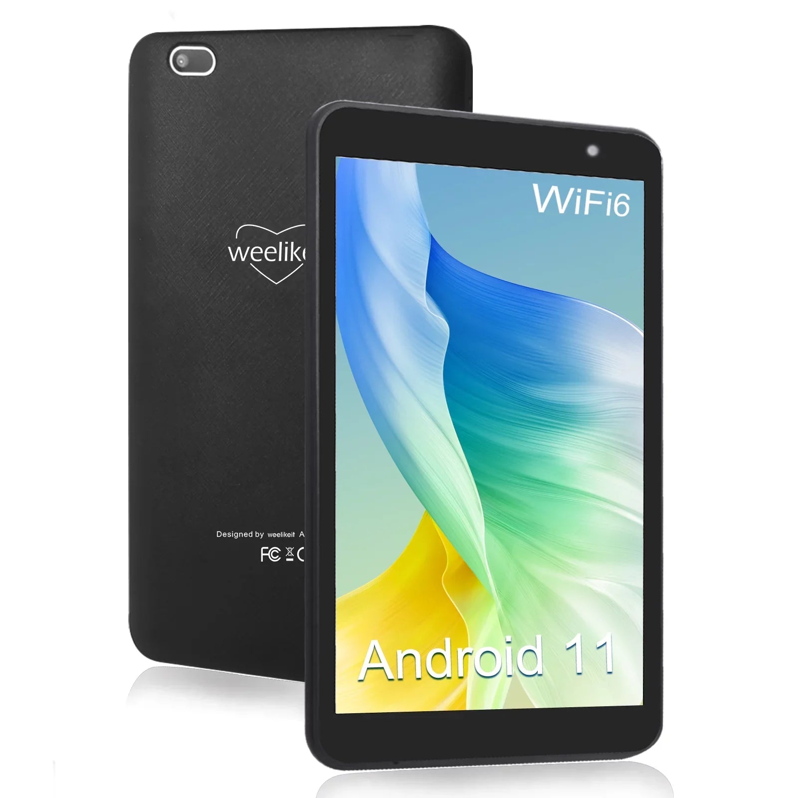 weelikeit Tablet 8 inch Android 13 Tablets with WiFi, Quad-Core Processor Tablet  with 4(3+1)  32GB , 1280x800  Display, Dual Camera, Bluetooth5.0(Black)