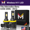 Mega Racer Mercedes-Benz E350 Wireless H11 H8 H9 H16  Headlight Bulbs 6500K Cool White 12V 50W 12000LM Mercedes-Benz E350 2006 2007 2008 2009 2010 2011 2012 06 - 12 Fog Light Automotive Replacement
