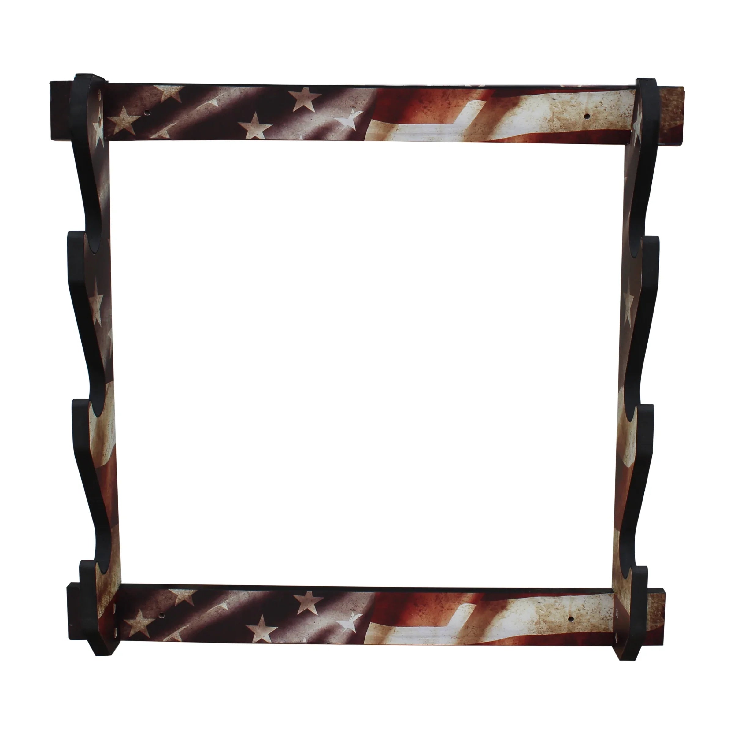 Rush Creek Creations Indoor 3 Rifle/Shotgun Wall Storage Display Rack Americana Finish - Convenient Easy Assembly