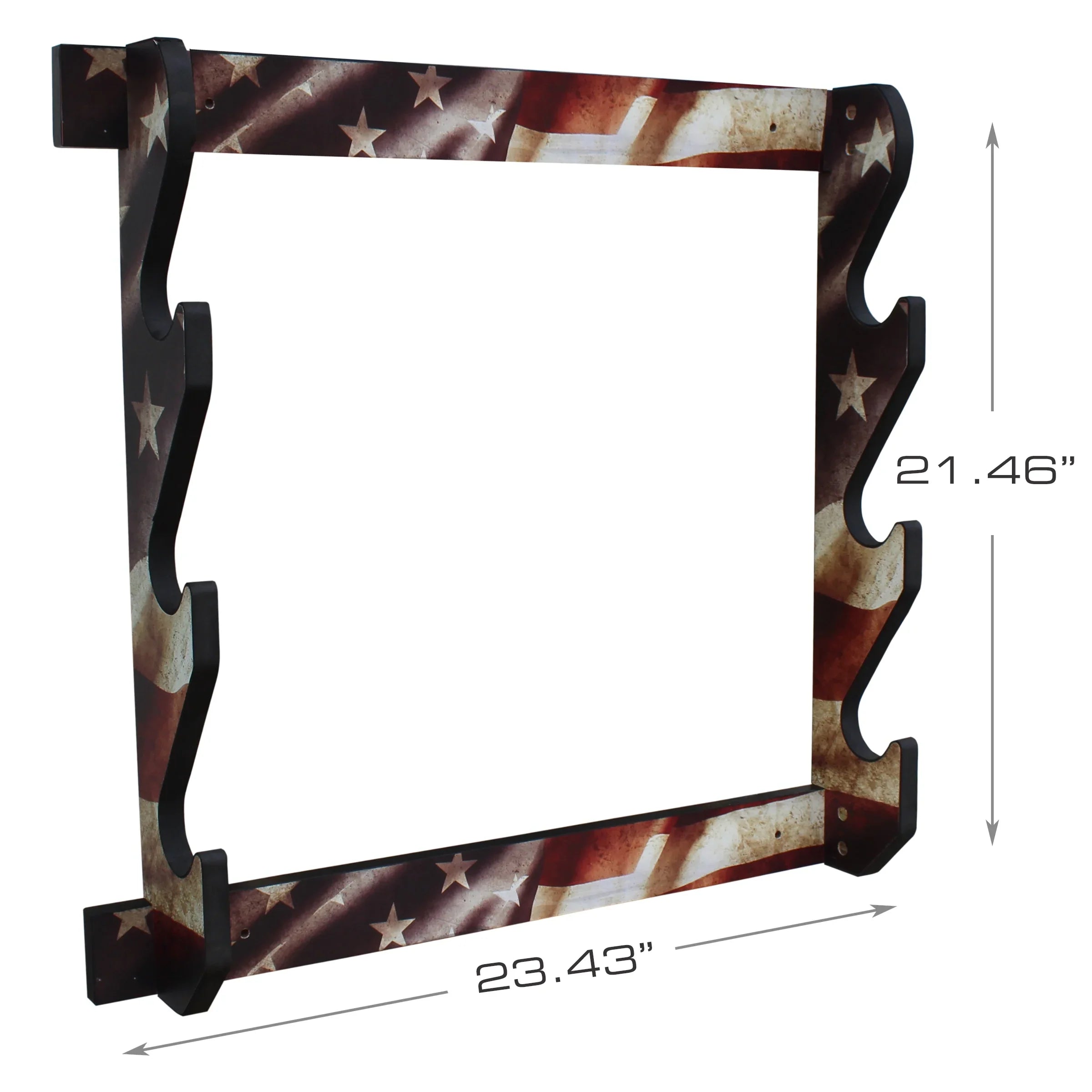 Rush Creek Creations Indoor 3 Rifle/Shotgun Wall Storage Display Rack Americana Finish - Convenient Easy Assembly