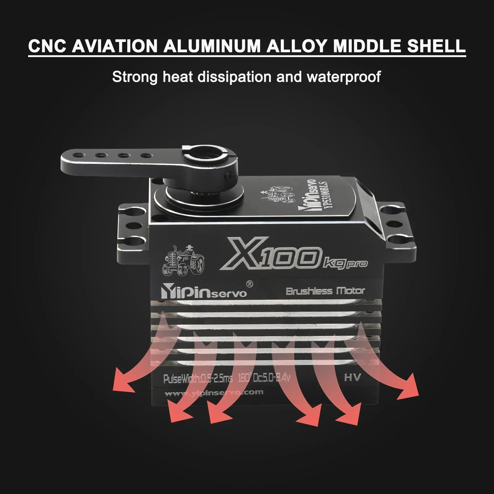 YIPINServo ,Servo  Torque Waterproof  Metal Torque Waterproof  Car Crawler Waterproof  Car Torque  Car Servo Metal Torque