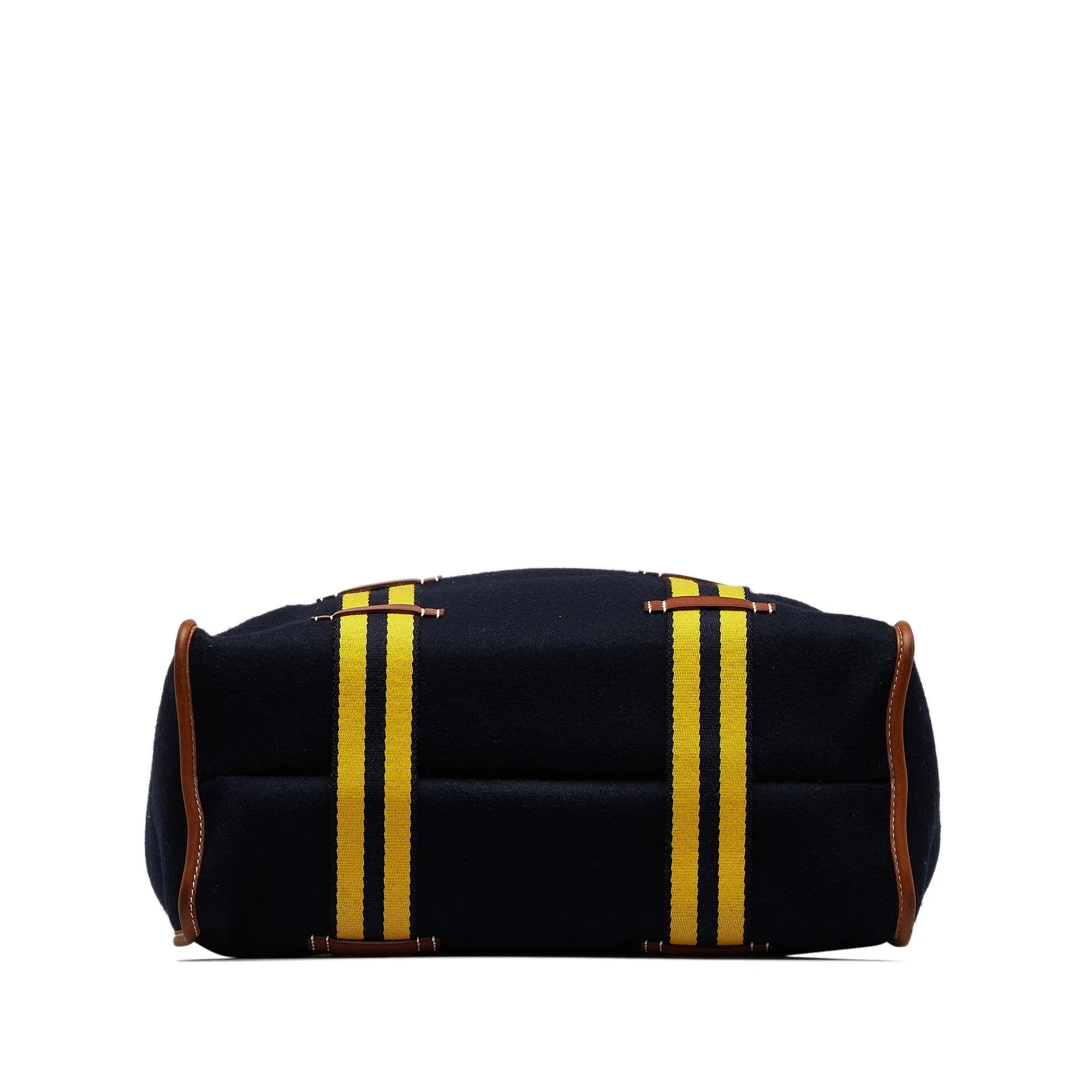 Pre-Owned Authenticated Hermès Cabas Camail Tote Bag Wool Fabric Blue Unisex (Good)