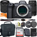 Canon  R6 Mirrorless Digital Camera with  24-105mm  + 75-300mm Lens + SanDisk 128GB Card + Case + ZeeTech Accessory