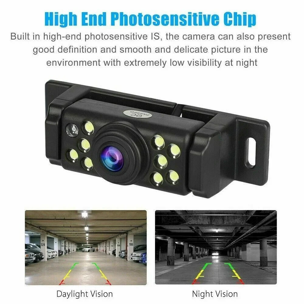 Wireless Car Backup Camera Rear View System  Night Vision + 5" Mirror Monitor