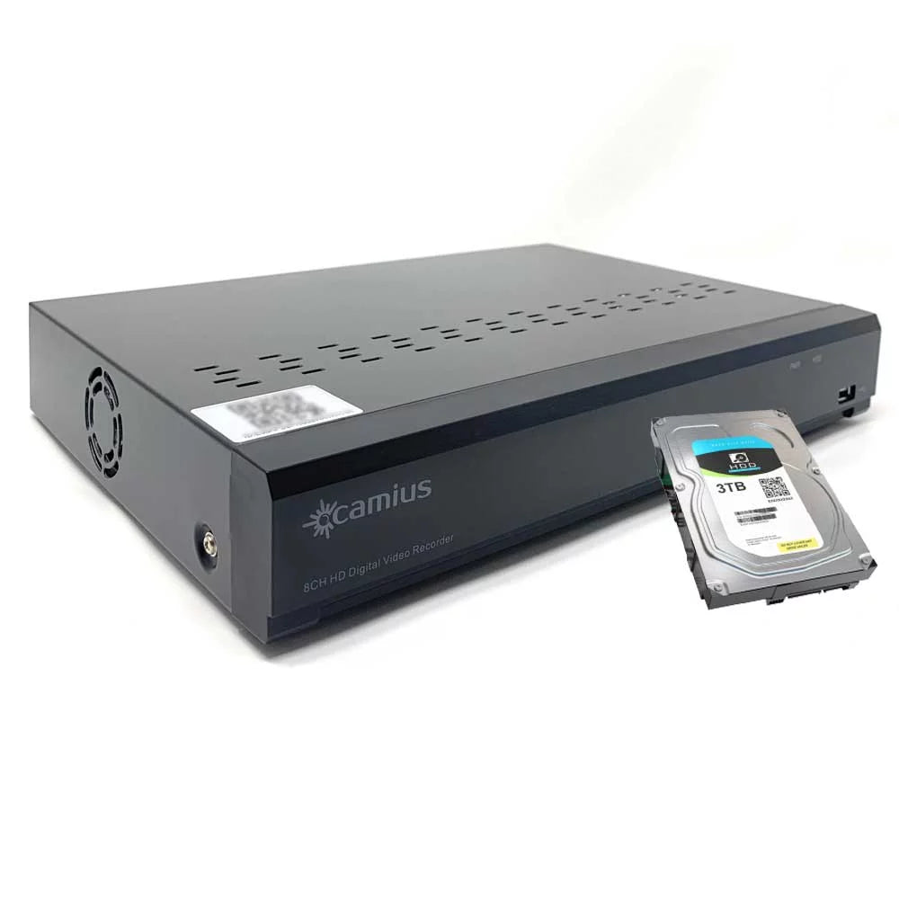 Camius 4K Hybrid 8 Channel  with Hard Drive 3TB,   recorder for 8 analog and 4  cameras (only ) security