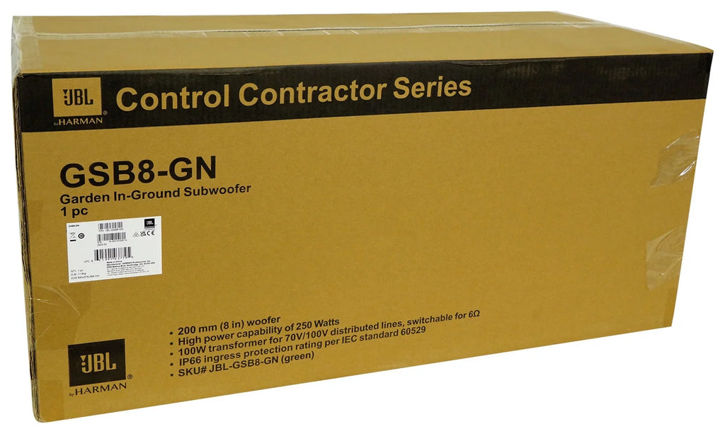 GSB8- 8" Landscape In-Ground Garden 70v Commercial Subwoofer Outdoor Sub