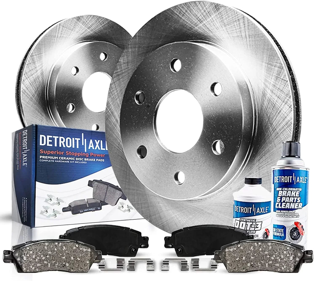 Detroit Axle - Front Brake Kit for Chevy  Suburban Avalanche Express Silverado Sierra Savana 1500 Tahoe Yukon Replacement Disc Brake Rotors Ceramic Brakes Pads: 12" Rotor