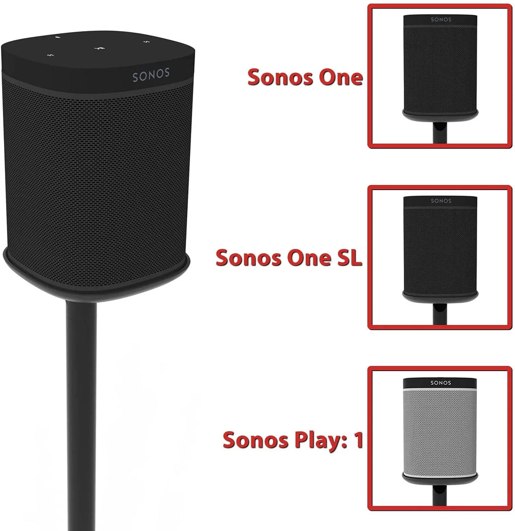 Eximus Fixed Height Speaker Floor Stand for Sonos One and Sonos One  and Sonos Play:1 - Cable Management Built In -