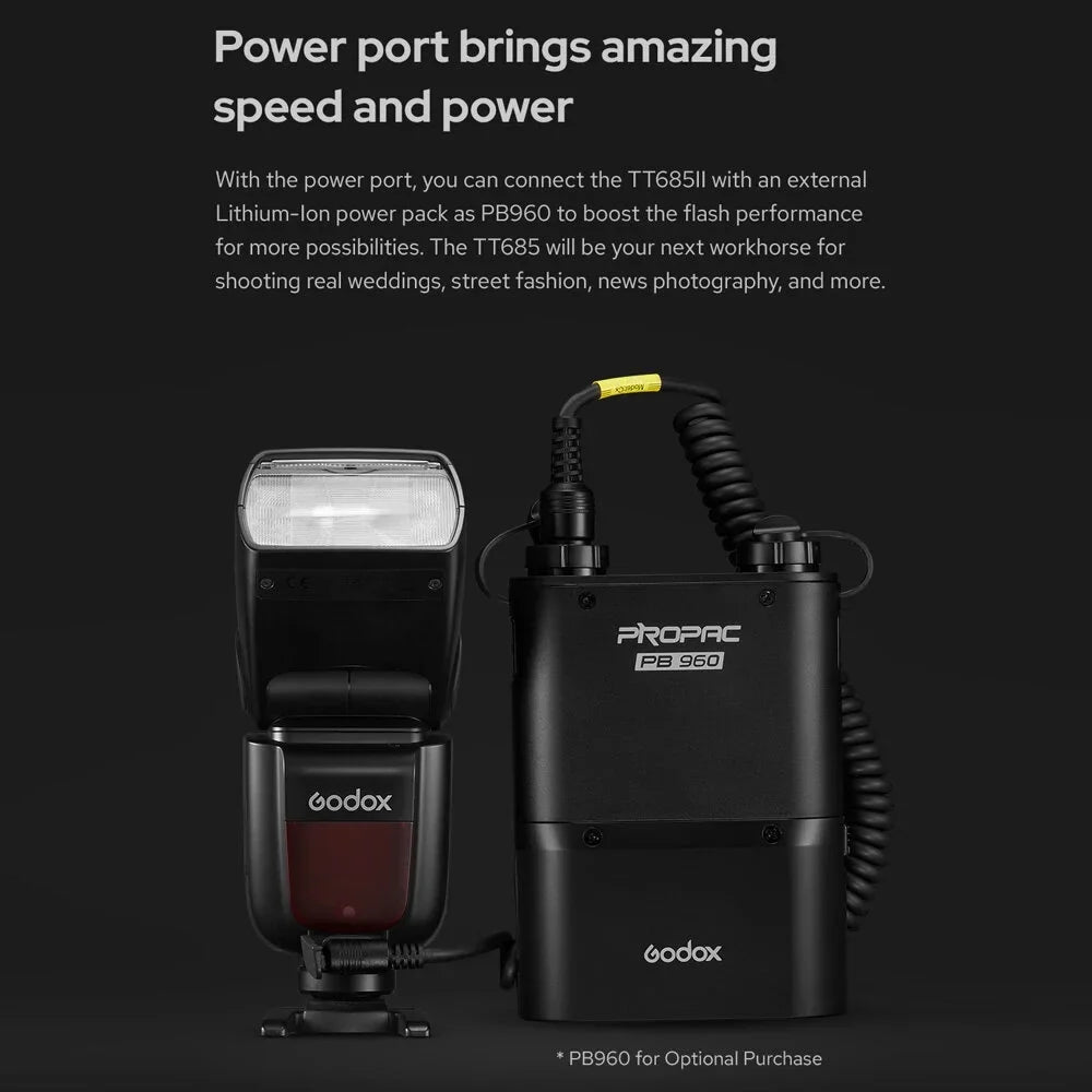 Godox Thinklite TT685IIC  On-Camera Speedlight 2.4G Wirelss X System Flash GN60 High Speed 1/8000s Replacement for Canon 1DX 5D Mark  5D Mark  6D 7D 60D 50D 40D 30D 650D 600D