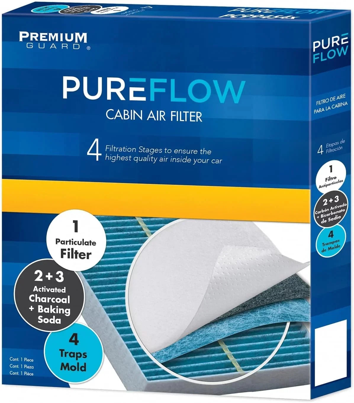 Pureflow Cabin Air Filter PC5460X | Fits 1992 Mercedes-Benz 400SE, 1993 400SEL, 500SEC, 600SEC, 1992-93 300SD, 300SE, 500SEL, 600SEL, 1994-95 S350, 1994-99 S320, S420, S500, S600, 1998-99 CL500, CL600