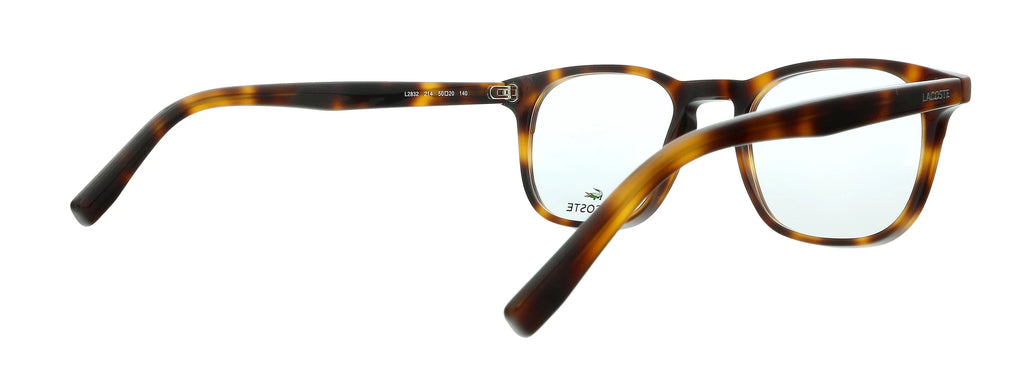 Lacoste L2832 214 Havana Modified Rectangle Eyeglasses for mens