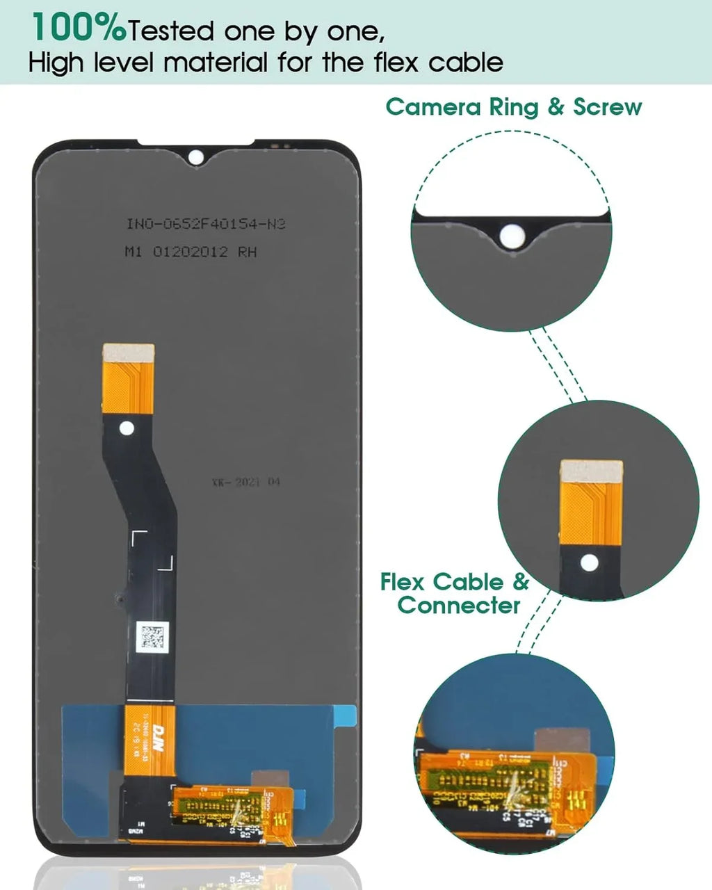 Screen Replacement for Motorola Moto G Play 2021 XT2093 XT2093-3 XT2093-6 XT2093-7 XT2093DL 6.5‘’  Display Touch Digitizer Assembly Glass Repair(Black)