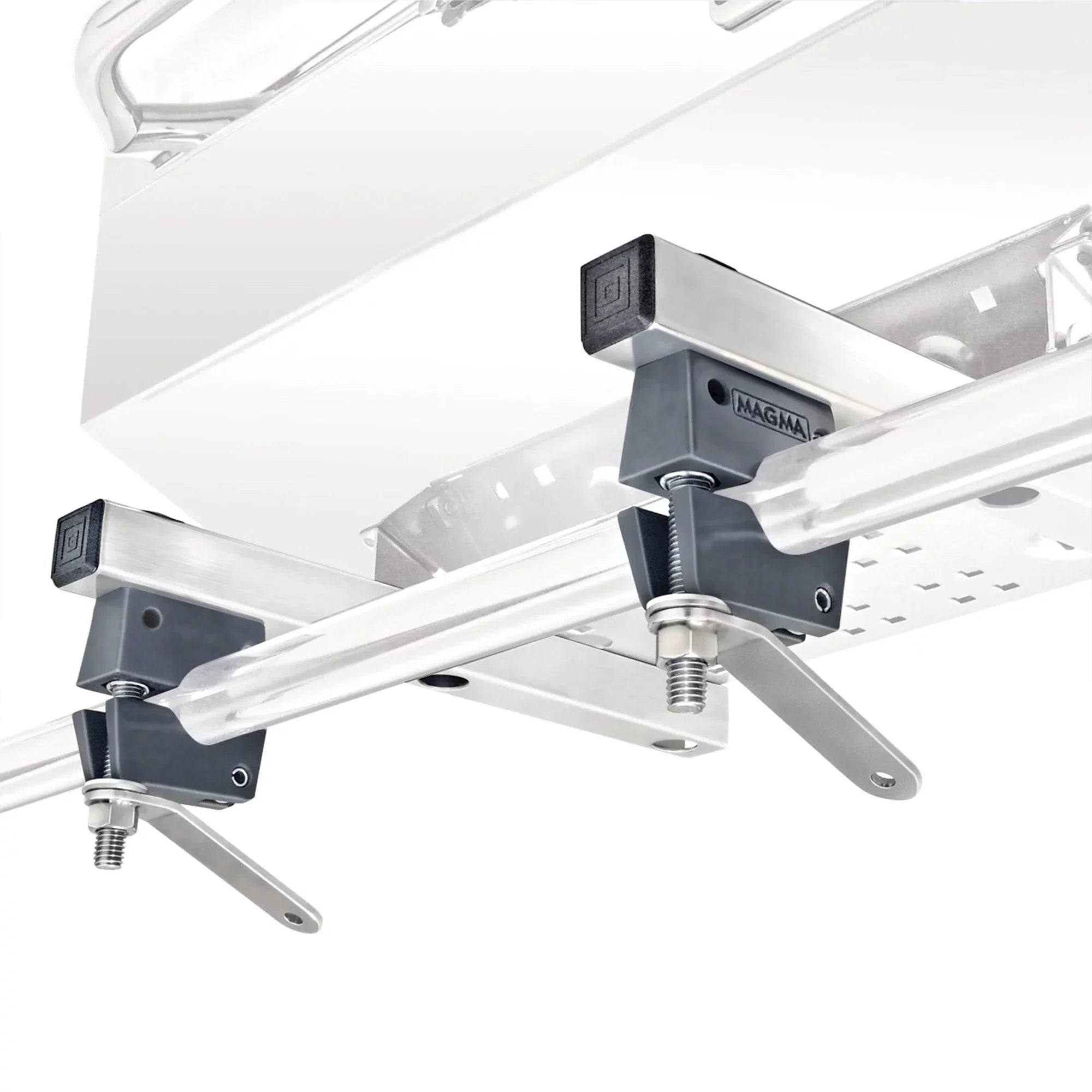 Magma Dual Extended Horizontal Round Rail Mount for Rectangular Grills - T10-685