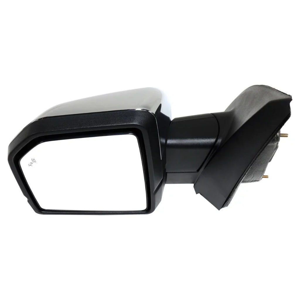 AutoShack Driver Mirror Power Power Folding Heated Chromed Chrome Replacement for 2015 2016 2017 2018 Ford F-150 2.7L 3.0L 3.3L 3.5L 5.0L V6 V8 4WD  KAPFO1320529