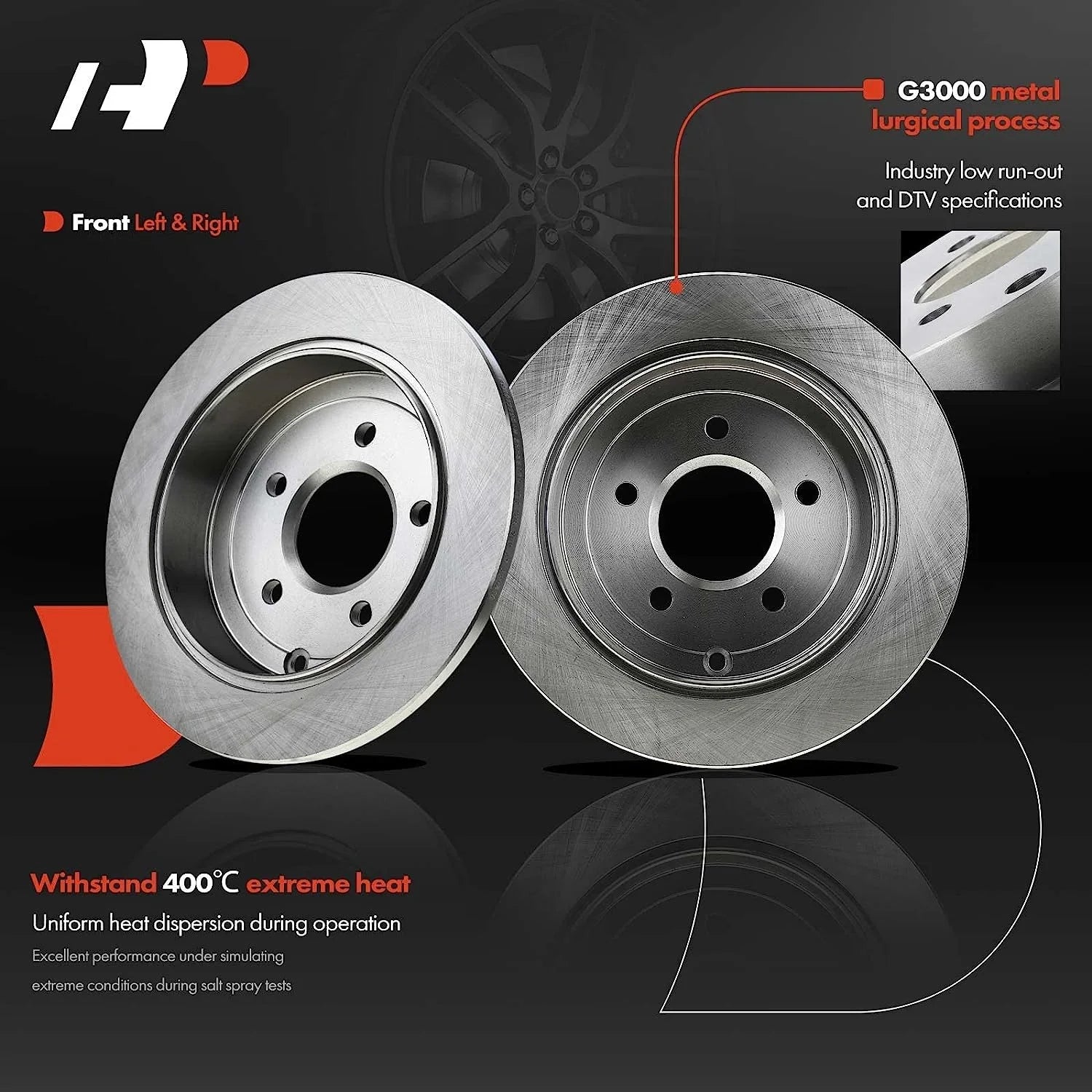 A-Premium 11.48 inch(292 mm) Rear Solid Disc Brake Rotors + Ceramic Pads Kit Compatible with Select Nissan Models - Altima 2002-2020, Juke 2011-2017, Maxima 2004-2008, Sentra 2007-2019, 6- Set
