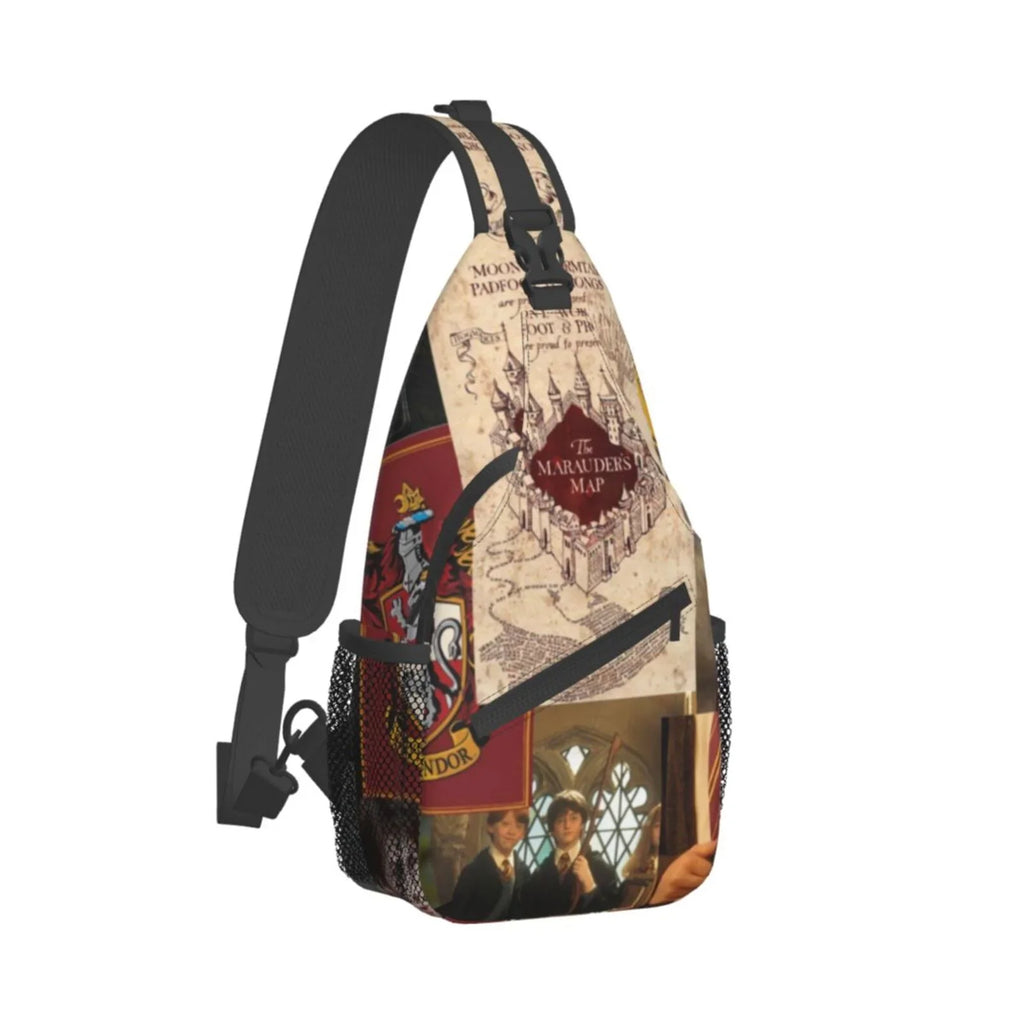Logo Harry Potter Sling Bag Crossbody Backpack Chest Bags Diagonally Travel Daypack For Women Men Adults Teen