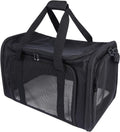 Lineslife Dog Carrier Bag for Medium Dogs 25 lbs, Collapsible Large Pet Cat Carrier Bag for Medium Cats or 2 Small Cats Puppy Car Traveling, Black