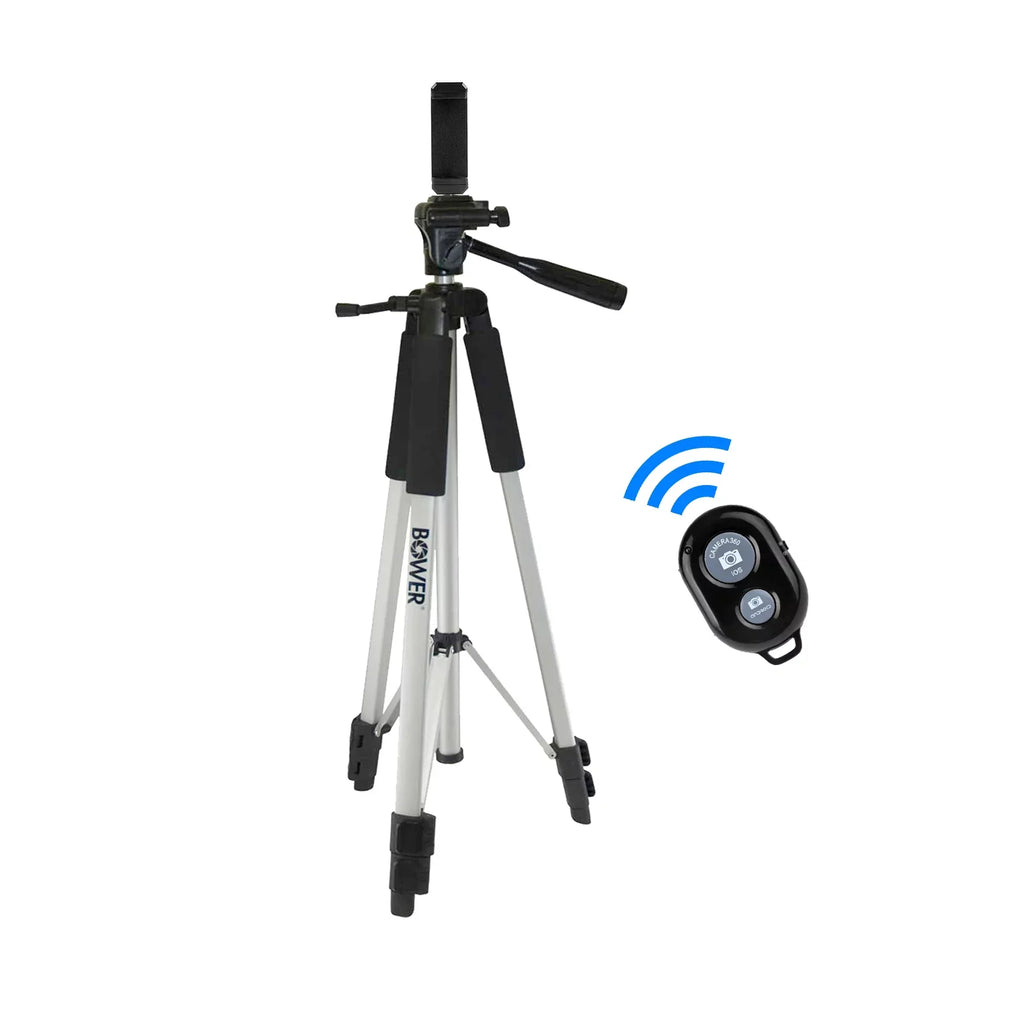 UltraPro 59" Inch Full-Size Aluminum Camera Tripod with Universal Smartphone Mount + Remote Control Compatible with iPhone/Android Cell Phone, Includes UltraPro Bonus Microfiber Cleaning Cloth