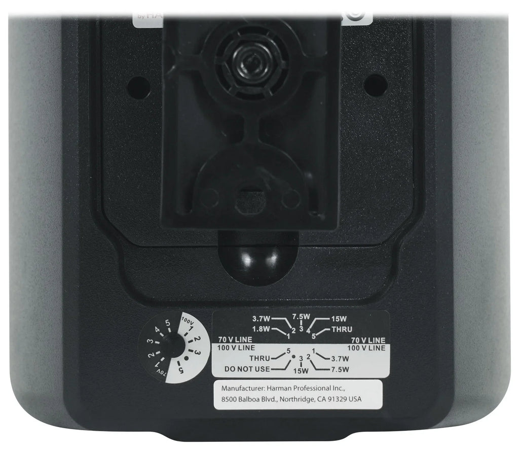 (6)  Control 23-1 Black 3" Indoor/Outdoor 70v Commercial Wall Speakers + Amp