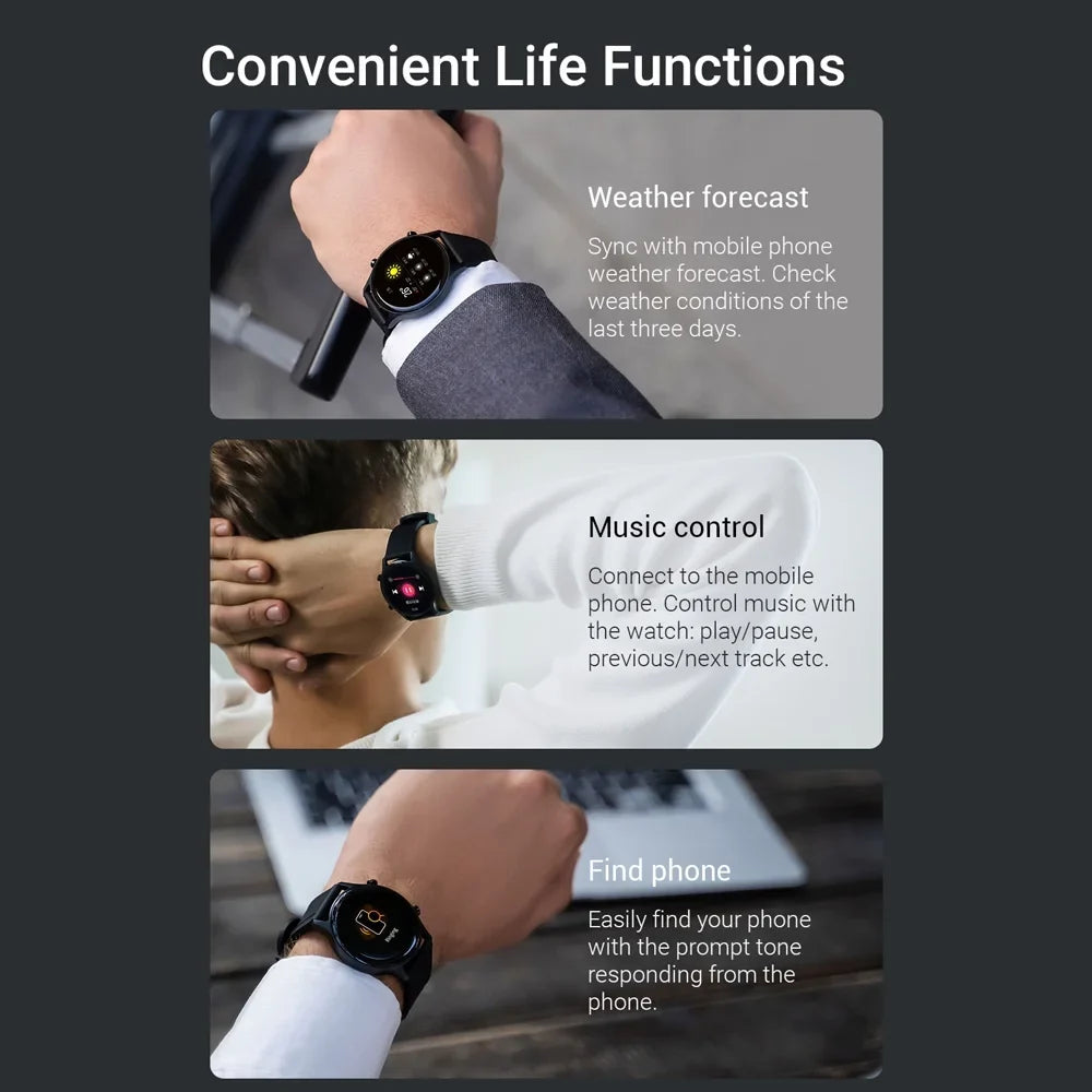 Haylou Smart Watch,Display Bt5.0 Fitness Workout WaterproofSmart Watch Android Ios Workout Modes/ Waterproof Watch (ls04) 1.2-inch (ls04) 1.2-inchCompatible With Android Ios Rs3 Ls04