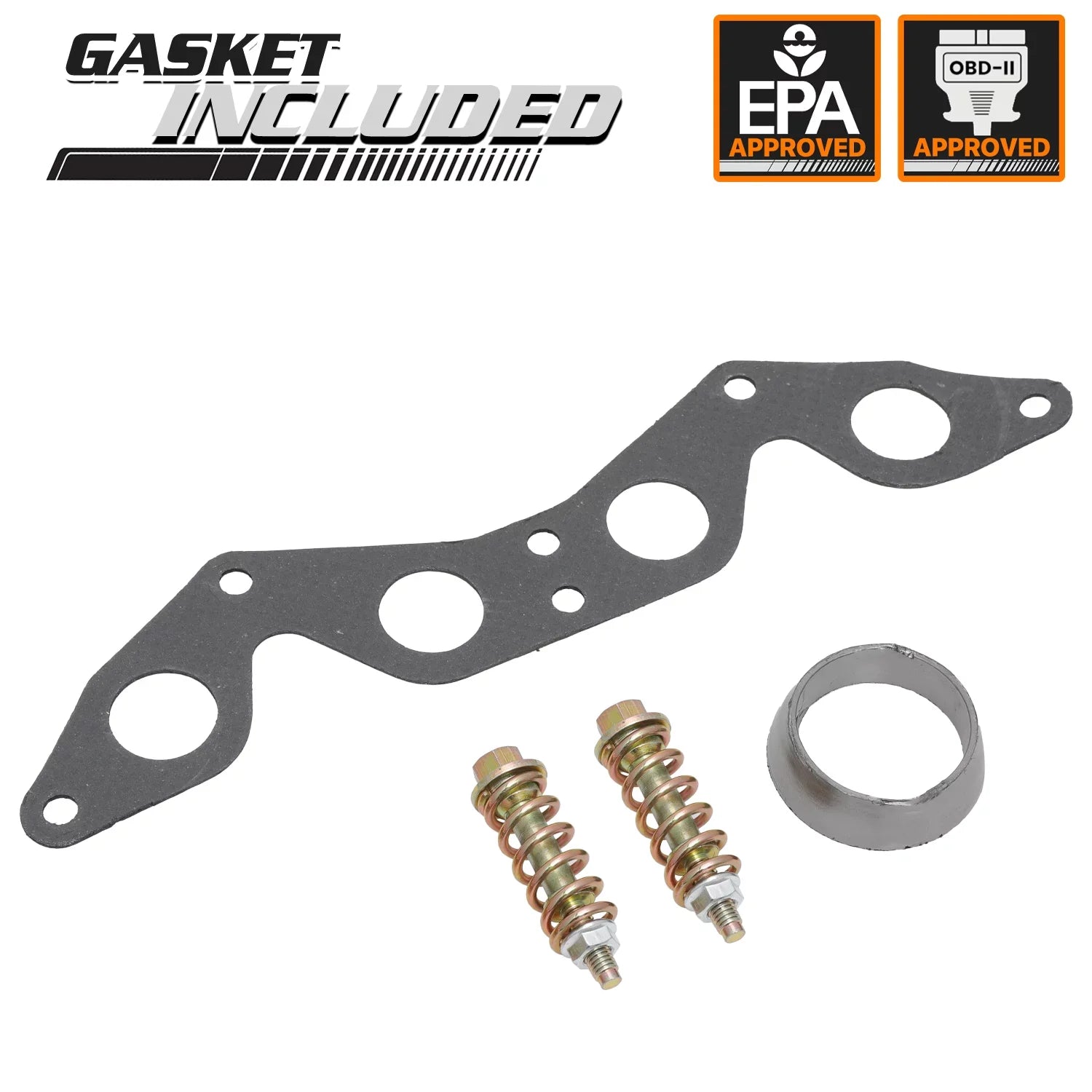 M- Catalytic Converter Exhaust Manifold with Heat Shield For 2001-2005 Honda Civic, Fits      Models with 1.7L Engine