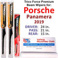 2019 Porsche Panamera Turbo Sport Turismo Performance Beam Wipers (Set of 3) w/Rear Wiper