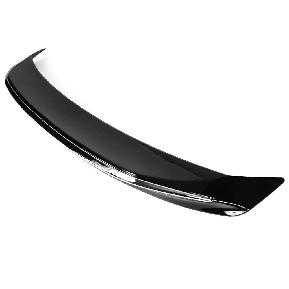 Ikon Motorsports Compatible with 18-23 Toyota Camry   Style Rear Trunk Spoiler Wing Gloss Black With Chrome Trim 2018 2019 2020 2021 2022