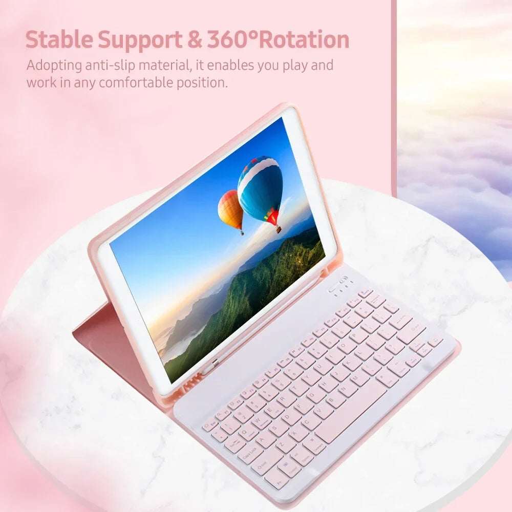 Detachable  Keyboard Case with Elastic Pen Slot Compatible with iPad Pro 10.5/ Air3 10.5 2019/ iPad 10.2 2020 Green