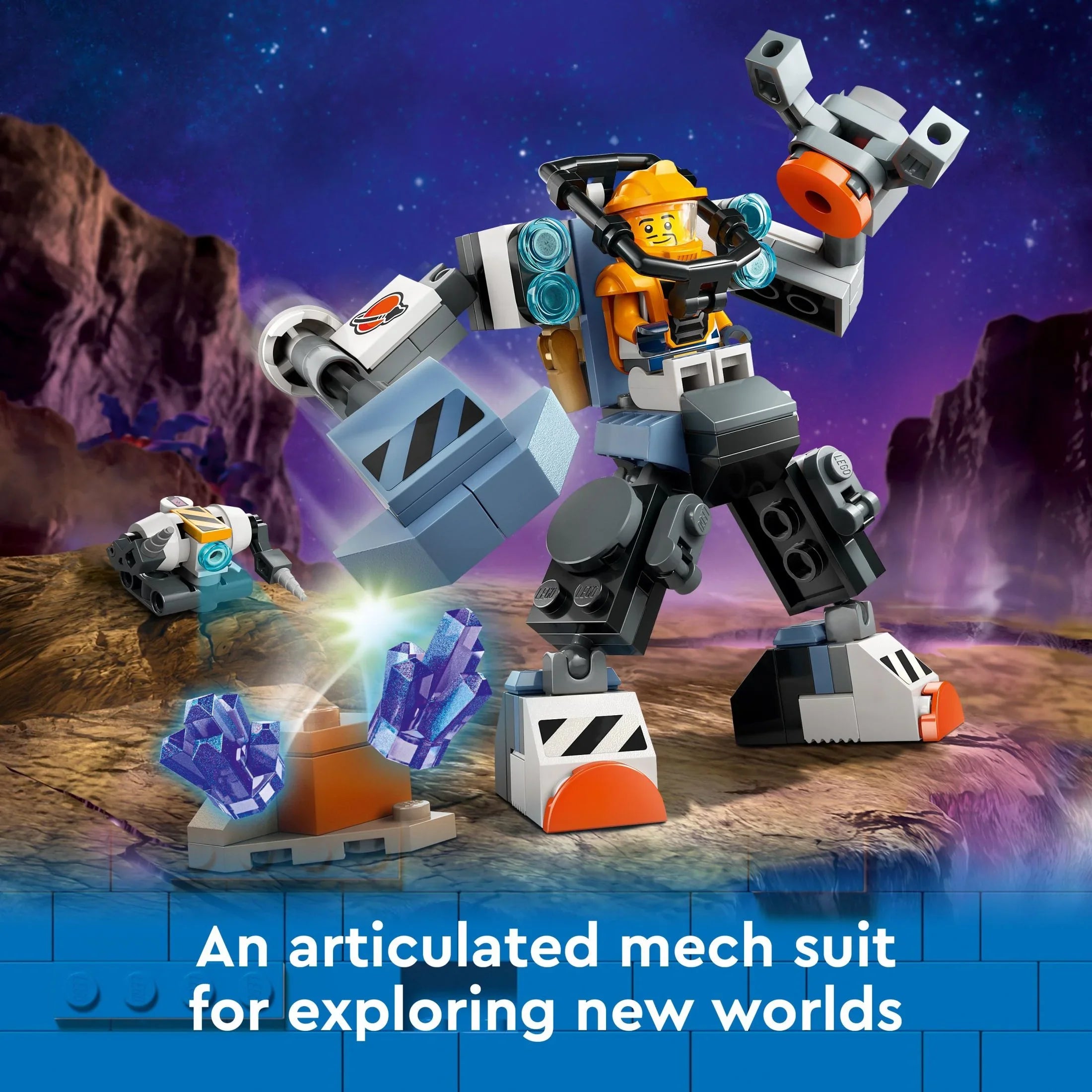 City Space Explorers Pack, Kids’ Space Toy Playset Bundle for Boys and Girls Aged 6 and Up, 3 Building Sets in 1 Box, Space Gift Mech Toy, Interstellar Spaceship, Hoverbike, 3 Minifigures, 60441