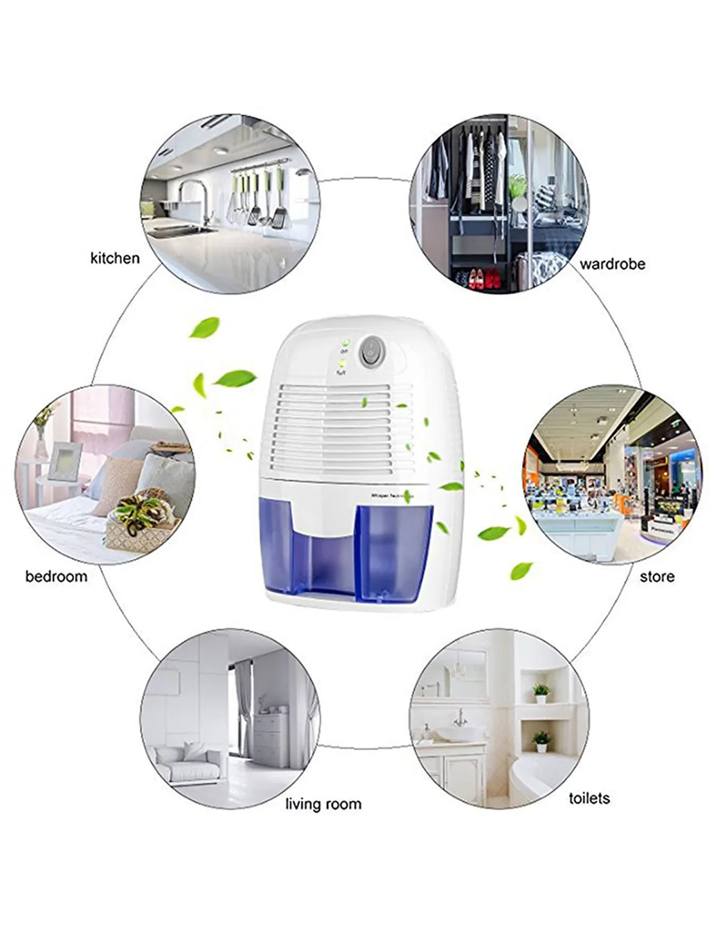 Small Space Mini Dehumidifier Quietly Extract Moisture Portable Dehumidification