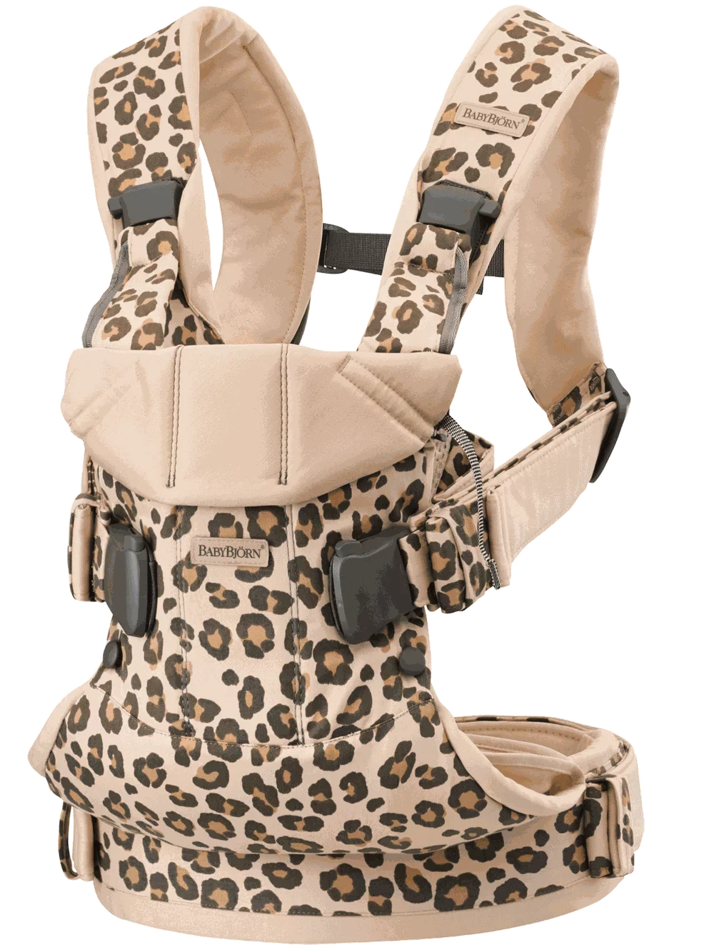 BabyBjorn Baby Carrier One, Cotton Mix, Beige/Leopard