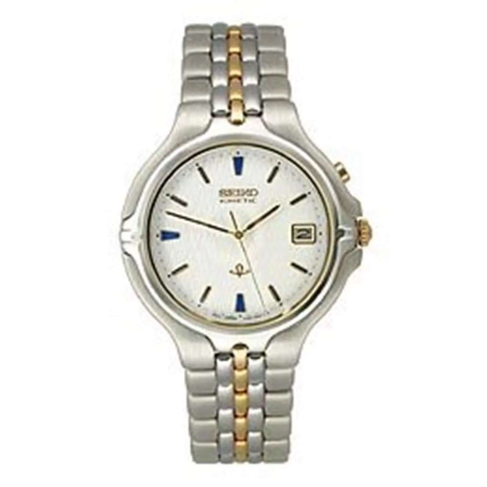 Seiko Two-Tone White Textured Dial Men's Watch #SKH196