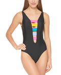 Dkny Women's Strappy Plunging One-Piece Swimsuit Women's Swimsuit