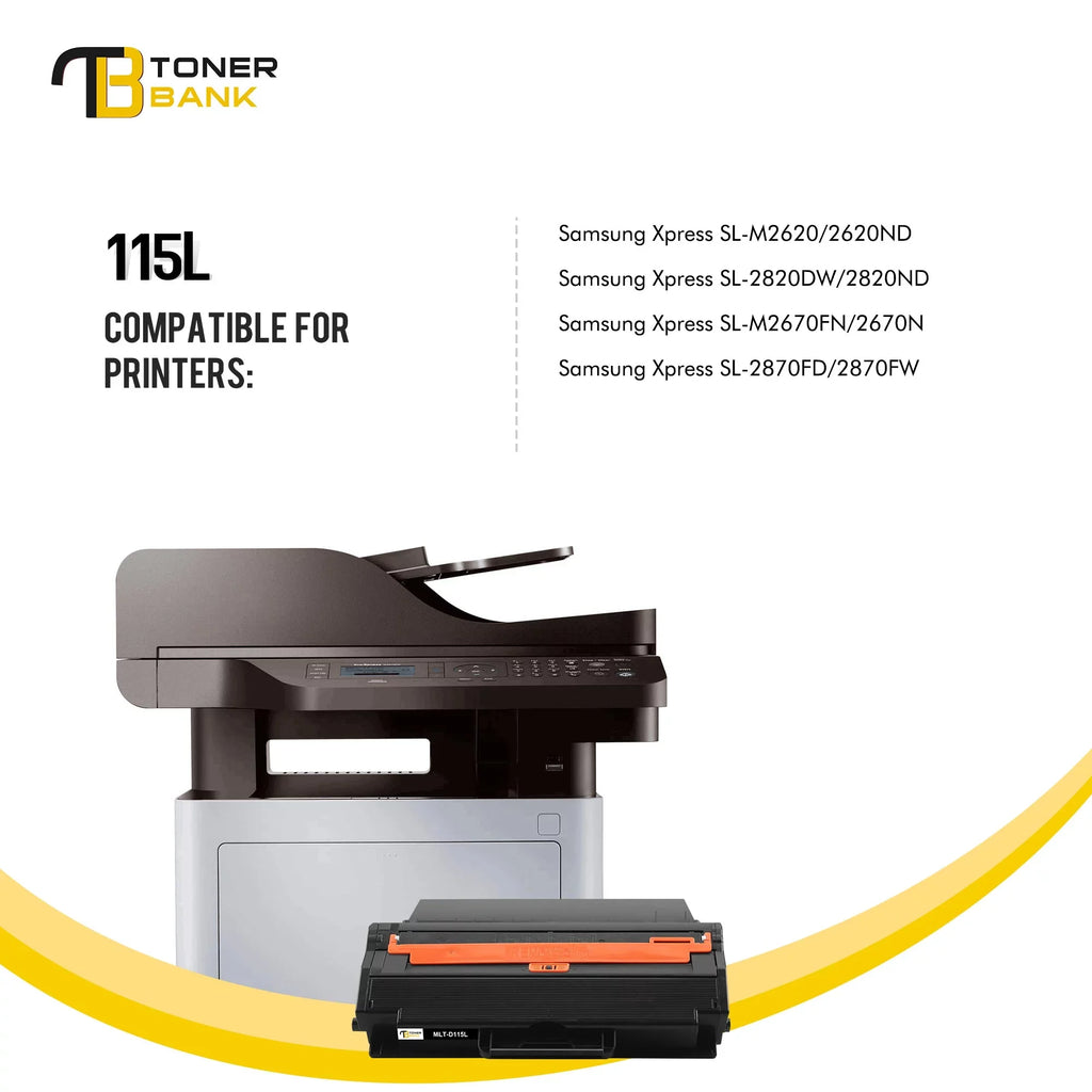 Toner Bank 6-Pack Compatible Toner for Samsung -D115L 115L use with Xpress -M2620 -M2670 -M2830DW -M2880FW -M2820DW -M2870FW Printer 6 * Black